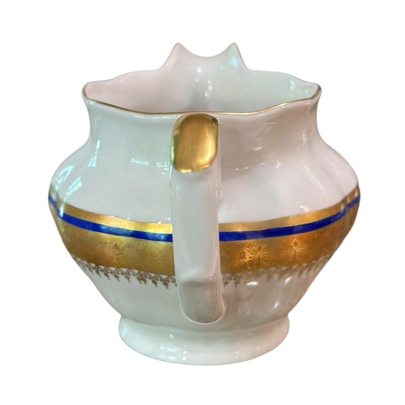 Vintage Van Cortland Favolina-Karolina Gold Filigree Band Scalloped Creamer - Picture 5 of 14